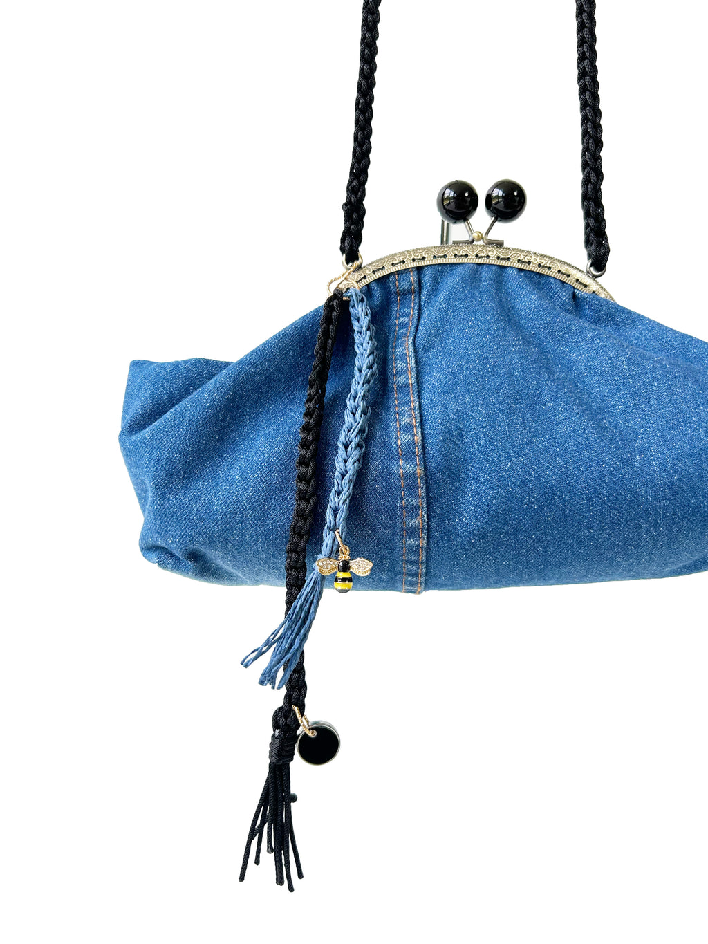 CHARLOTTE DENIM CLUTCH BAG