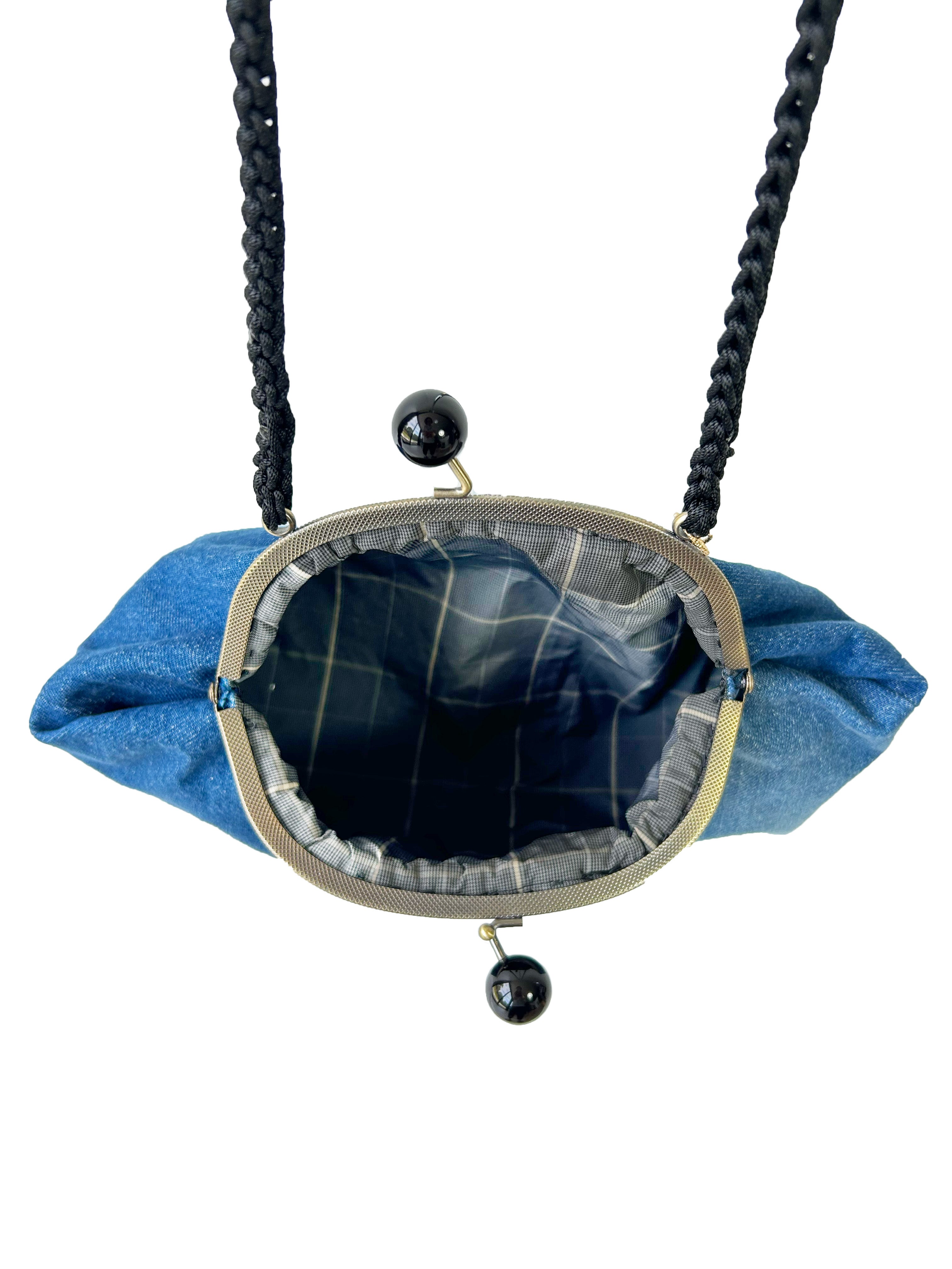 CHARLOTTE DENIM CLUTCH BAG