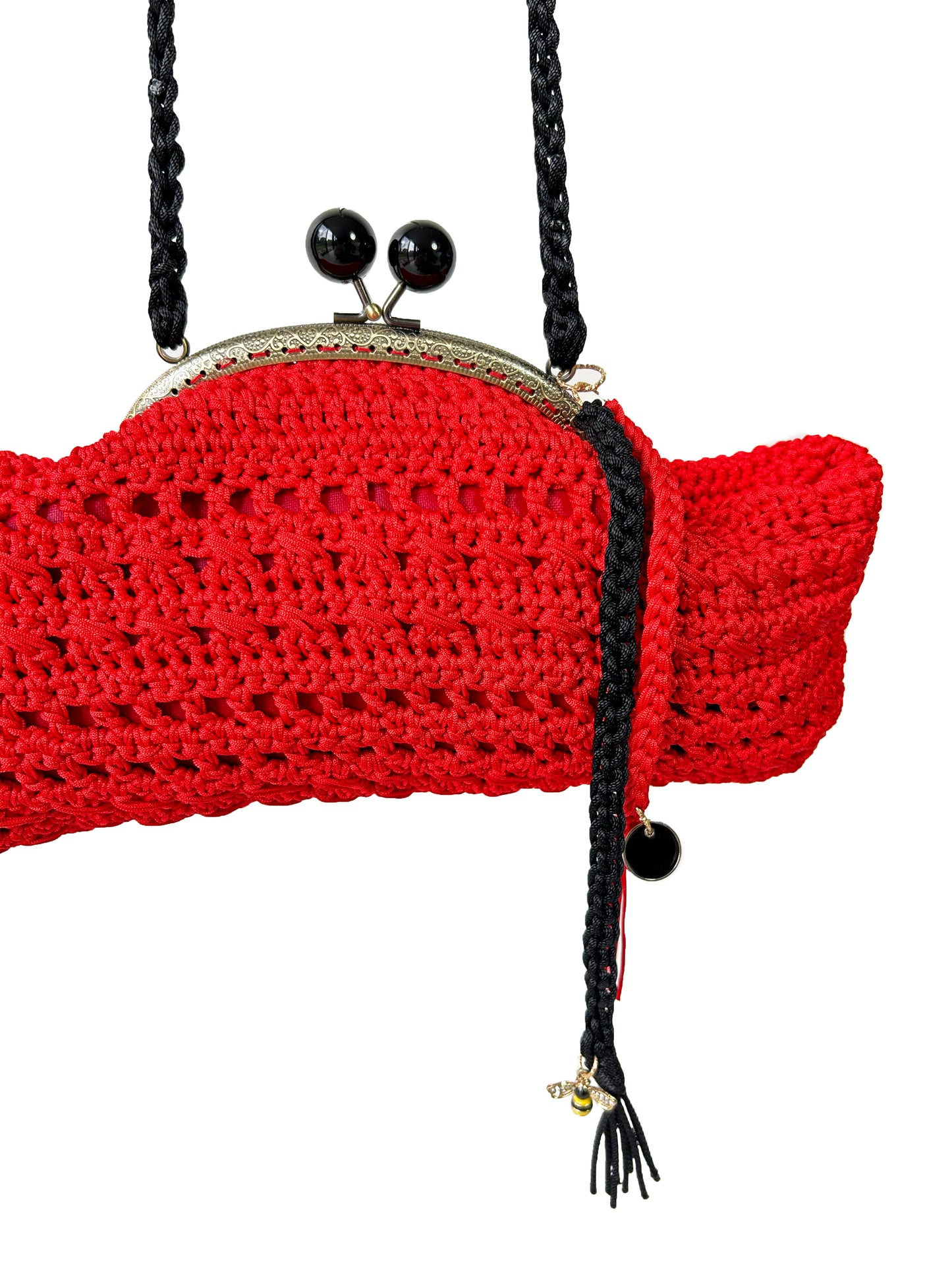 VIOLET CROCHET CLUTCH BAG