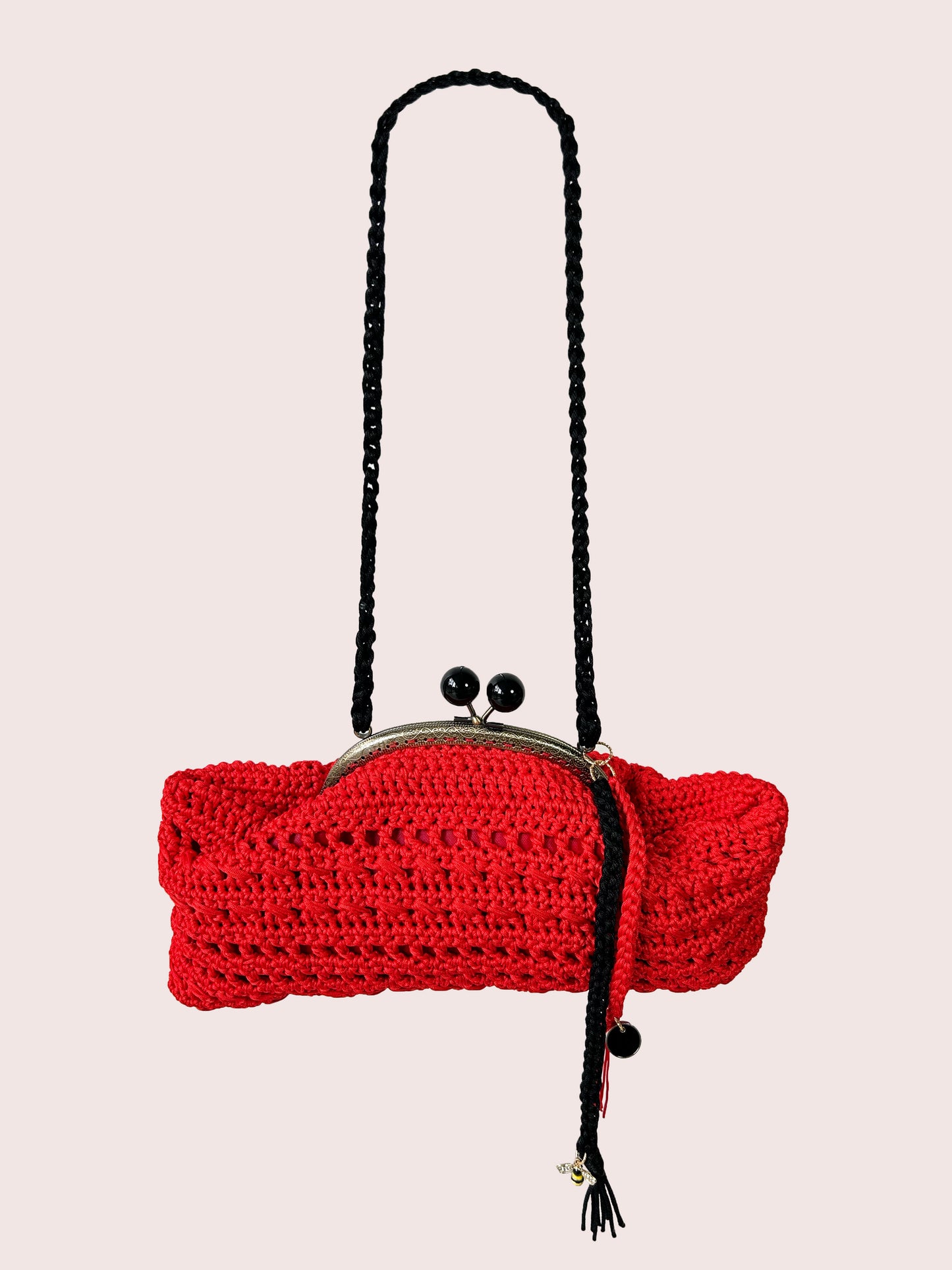 VIOLET CROCHET CLUTCH BAG